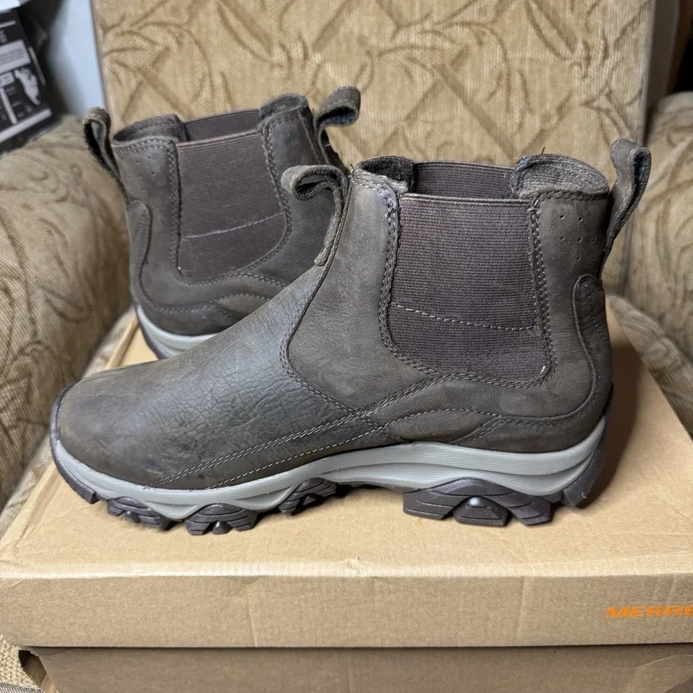 Merrell Men's Moab‎ Adventure Chelsea PLR Waterproof Boot Brown Size 8 Wide